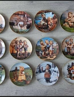 12 Original M.I. Hummel Sammelteller "Mit Hummel durch das ganze Jahr" - Mannheim