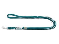 Hunter Verstellbare Führleine Hilo, türkis - 200 cm lang, 20 mm breit