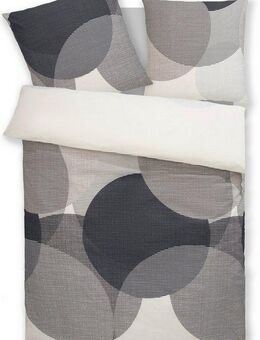 BIERBAUM Bettwäsche Carla in Gr. 135x200 oder 155x220 cm, Feinbiber, 2 teilig, Bettwäsche aus Baumwolle, geometrische Bettwäsche mit Reißverschluss