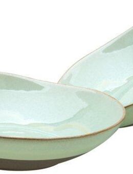 CreaTable Schale Basalt Bio, Pasta Bowl 2-tlg, Steinzeug, (Set, 2-tlg), Organische Form, Jedes Teil ein Unikat