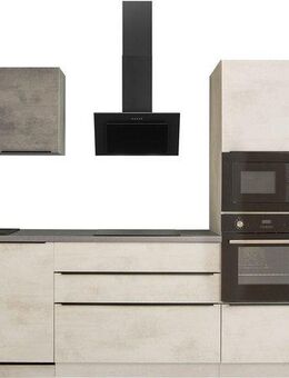 BASIC by Balculina Küchenzeile Sanibel, Küche BxTxH 340x60x210 cm, Breite 340cm, mit E-Geräten, Softclose für Türen und Schubkästen