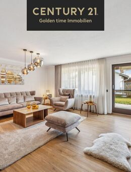 Moderne 3-Zimmer-Erdgeschosswohnung in Eggstätt mit großzügiger Süd-Terrasse, Garten und Garage - Eggstätt