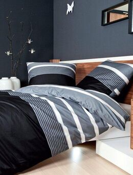 Janine Bettwäsche J. D. 8468, Mako-Satin, 3 teilig, Bettwäsche im Streifen-Design in verschiedenen Qualitäten