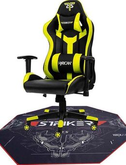 Hyrican Gaming-Stuhl Striker Gaming-Stuhl "Copilot" Gamingstuhl + Stuhlunterlage (Set), Bodenschutzmatte 1100x1100x2mm