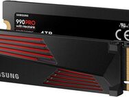 Samsung 990 PRO Heatsink 4TB interne SSD (4000 GB) 7450 MB/S Lesegeschwindigkeit, 6900 MB/S Schreibgeschwindigkeit