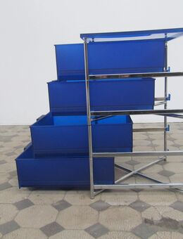 Bürocontainer von Kartell,Design Antonio Citterio/ Löw, kobaltblau, 4 Schubladen, Maße: H 78 X B 49 X T 47,5 cm, gebraucht - Freiburg (Breisgau)