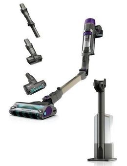 Shark Akku-Stielstaubsauger Shark PowerDetect Clean & Empty IP3251EUT, 380 W, beutellos, Akku-Staubsauger für Tierhaare, automatische Entleerungsstation