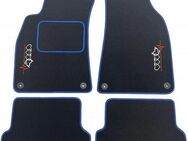 Velours-Fußmatten für Audi A4 B6/B7 (2000-2008) – S-Line STICKEREI Handmade Blau Set324 - Ingolstadt