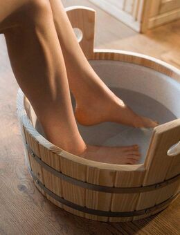 weka Aufgusskübel Fußbad, mit Kunststoffeinsatz und Tragegriff, ØxH: 37x19,5 cm