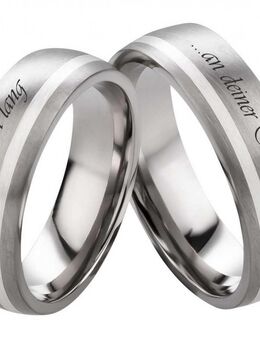 Trauringe aus Titanringe Silber T004 Außengravur - Aholming