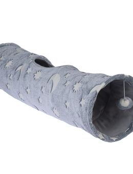 TIAKI Fluoreszierender Katzentunnel Star - Ø 25 x L 100 cm