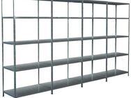SCHULTE Regalwelt Steckregal Stecksystem Grund- und 3x Anbauregale, Metall verzinkt, 2000x4000x500 mm, 20 Böden