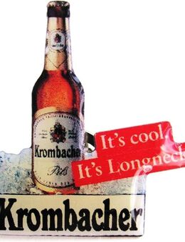 Krombacher - It´s cool. It´s Longneck. - Pin 35 x 29 mm - Doberschütz