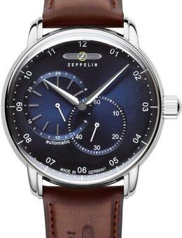 ZEPPELIN Automatikuhr New Captain´s Line 8662-3, Mechanische Uhr, Armbanduhr, Herrenuhr, Lederarmband, Made in Germany