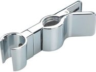 WENKO Brausehalter Duschkopfhalter Metall Chrom, Universal-Handbrausehalterung zum Klemmen, für Stangen mit Ø 19-25 mm