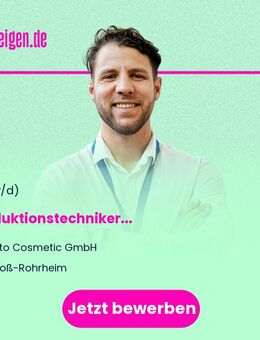 Produktionstechniker (m/w/d) - Groß Rohrheim
