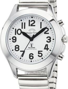 MASTER TIME Funkuhr Sprechende Funkuhr MTLA-10706-60M, Armbanduhr, Quarzuhr, Damenuhr, Flexband, Zugband