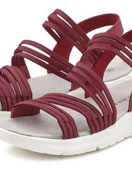 LASCANA Sommerschuh Sandale Sandalette, Sommerschuh, ultraleichter Sohle,elastische Riemchen VEGAN