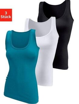 vivance active Unterhemd (3er-Pack) aus weicher Microfaser, Tanktop, Unterziehshirt