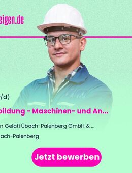 Ausbildung - Maschinen- und Anlagenführer für Lebensmitteltechnik (w/m/d) - Übach-Palenberg