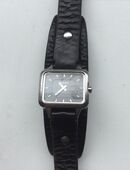 Fossil Damen Edelstahl Armbanduhr mit Echtleder Armband in 36043