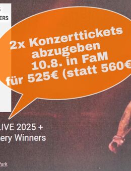 VERK 2X Konzerttickets Robbie Williams, Frankfurt, 10.8.25 - Iffezheim