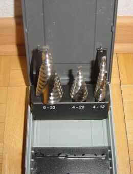 Factor Stufenbohrer-Satz 3tlg. mit Spiralnut HSS 4-30 mm (4-12/4-20/6-30) - Stuttgart