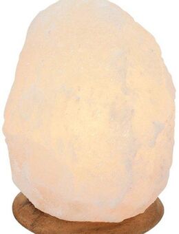 HIMALAYA SALT DREAMS Salzkristall-Tischlampe Rock, Leuchtmittel wechselbar, Warmweiß, Handgefertigt - jeder Stein ein Unikat, H: ca.18 cm, ca. 2-3kg