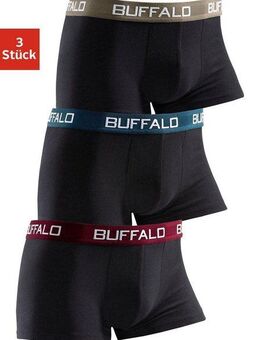 Buffalo Boxer Boxershorts für Jungen (Packung, 3-St) mit kontrastfarbenem Bündchen