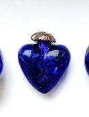 Antiker Christbaumschmuck Art Deco Weihnachtskugeln Craquele´Glas blau in 22309