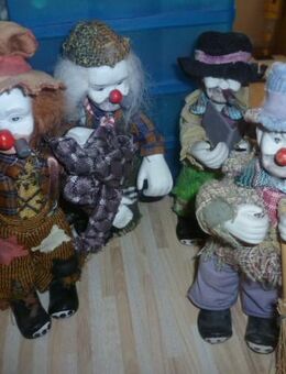 Alte Clownsfiguren 3+1 Stück aus Eisenhüttenstadt DDR Nr.37 - Lichtenau (Nordrhein-Westfalen)