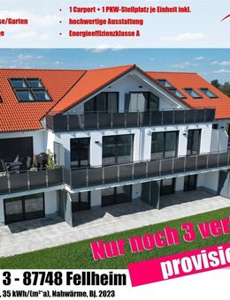 Stadtnahe Erdgeschoßwohnung mit hochwertiger Ausstattung! - Fellheim