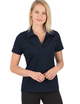 Trigema Poloshirt TRIGEMA Poloshirt ohne Knopfleiste (1-tlg)