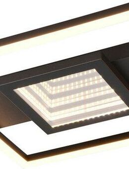 Reality Leuchten LED Deckenleuchte WHEELER, LED Deckenlampe 16W 2000 Lumen 3000K warmweißes Licht, LED fest integriert, Warmweiß, Lichteffekte mit Spiegelfolie, 35 x 33 cm, Wand- oder Deckenleuchte