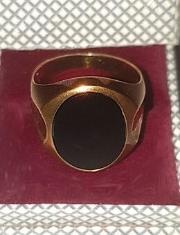 Vintage Herren Siegelring 585er Gelbgold mit Onyx - Berlin Steglitz-Zehlendorf