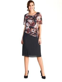 HERMANN LANGE Collection 2-in-1-Kleid mit floralem Muster und unifarbenem Rock