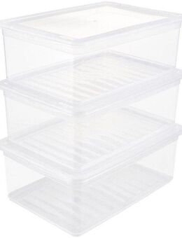 keeeper Aufbewahrungsbox bea, clearbox mit Air Control-System (Set, 3 St), 3 x 11 l, stapelbar, 39 x 26,5 x14 cm