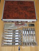 Messerkoffer, Besteck-Koffer, Besteck-Set Messerset Edelstahl Aktentasche Koffer in 93413