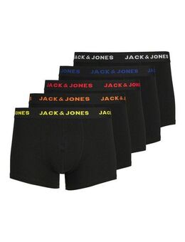 Jack & Jones Trunk JACBLACK – Formschlüssige Boxershorts mit elastischem Bund (Packung, 5-St) unifarben, casual, körpernah, Jersey