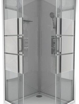 Marwell Komplettdusche Grey River 2 Square, BxT: 90x90 cm, Einscheibensicherheitsglas, inkl. Armaturen