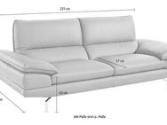 CALIA ITALIA 3-Sitzer Dave, italienisches Designsofa, mit erstklassigem Sitzkomfort, in zwei Lederqualitäten und toller Detailverarbeitung