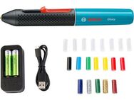 Bosch Home & Garden Heißklebestift Gluey, pink, (USB-Ladegerät & -Kabel, 2x1,2 V HR06 (AA) Akkus), inkl. 20 Mini-Klebesticks in vielen Farben