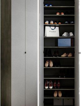 INOSIGN Schuhschrank Pratiko Breite 63 cm, Höhe 212 cm, Schuhregal mit 11 Ebenen, Schuhkommode, 2 Türen, Platz für bis zu 27 Paar Schuhe