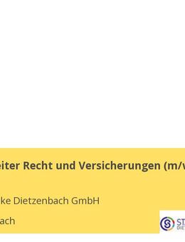 Sachbearbeiter Recht und Versicherungen (m/w/d) - Dietzenbach