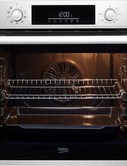 BEKO Einbaubackofen BBIS12301XE, mit 2-fach-Teleskopauszug, SteamShine, SteamAdd Dampffunktion