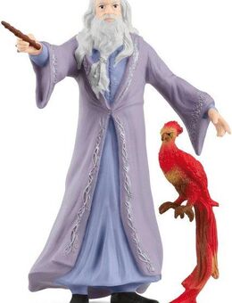 Schleich® Spielfigur WIZARDING WORLD, Harry Potter™, Dumbledore™ & Fawkes (42637), Made in Europe