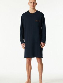 Schiesser Nachthemd Comfort Nightwear seitliche Schlitze, weich, Langarm, Single Jersey, Baumwolle