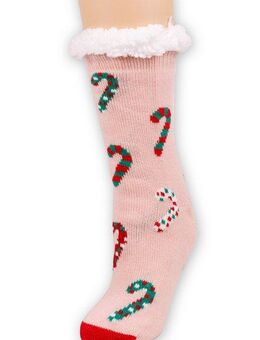 Capelli New York Socken Haussocke SOX-82289-GE (1-Paar, 1 Paar) rutschhemmende Sohle, Feinstrick, gemustert, warm gefüttert