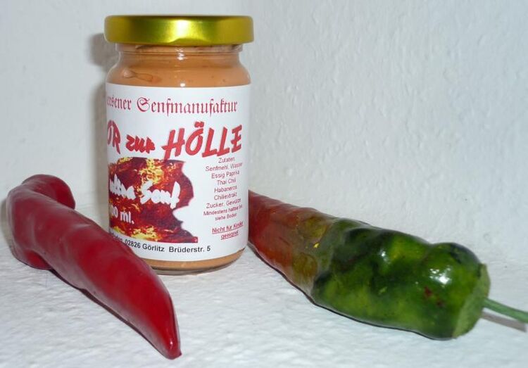 Chili Senf TOR zur Hölle -- 100ml scharf - Görlitz Zentrum