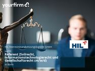 Referent Zivilrecht, Informationstechnologierecht und Gesellschaftsrecht (m/w/d) - Bonn